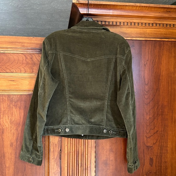 Willi Smith Olive Green Women Corduroy Jacket, Size M - Picture 2 of 16